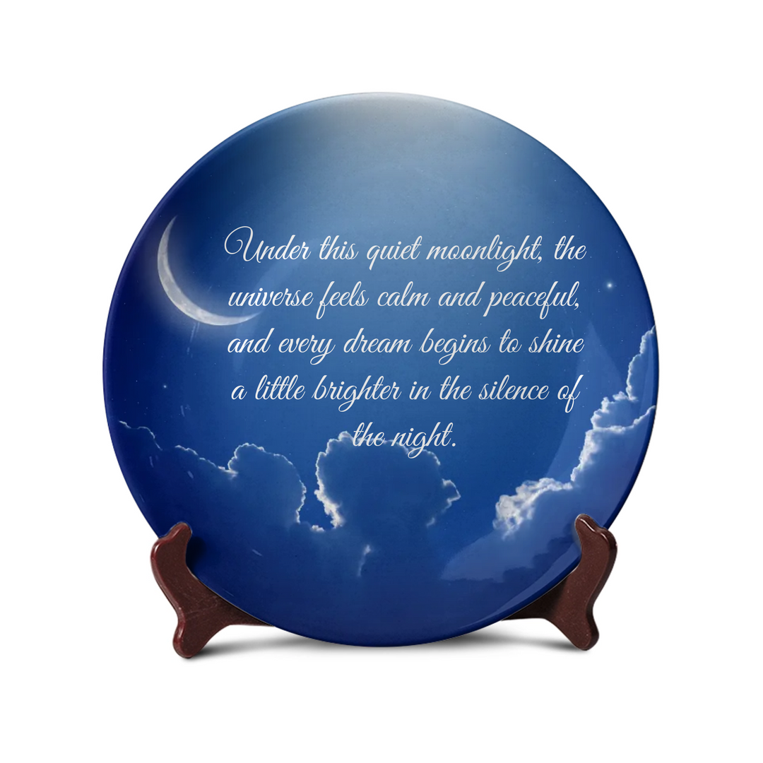 Custom Moonlight Quote Art Plate - Telinchi