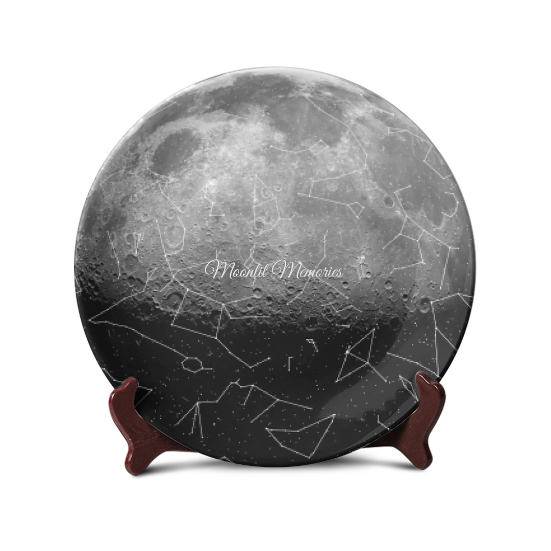 Personalized Moonlit Star Map Plate - Telinchi