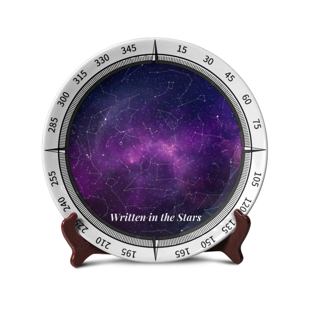 Personalized Written in the Stars Art Plate - Telinchi