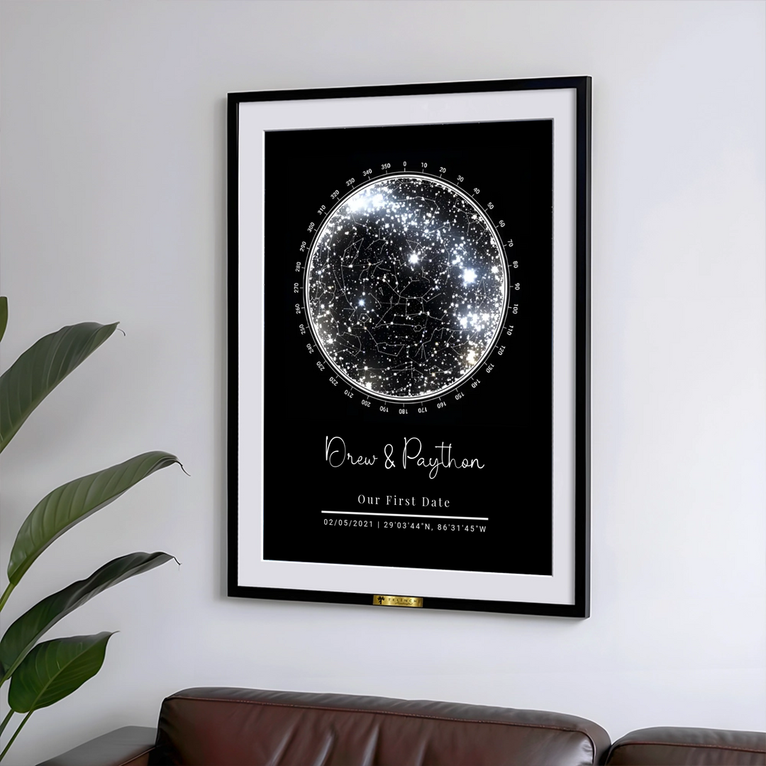 The Stars of Our First Date Personalized Night Sky Painting - Telinchi