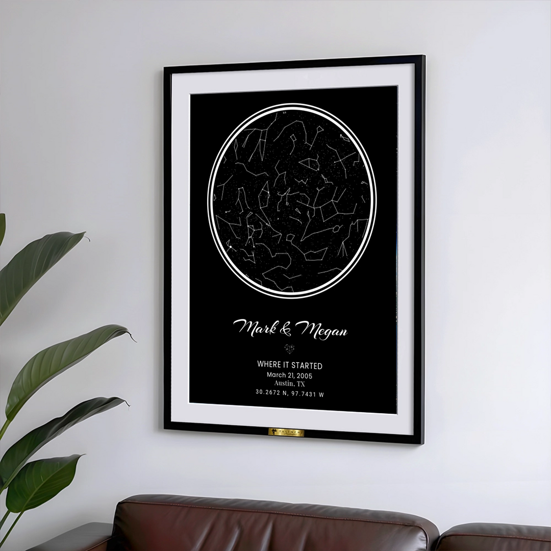 Where It Started Personalized Star Map Painting - Telinchi