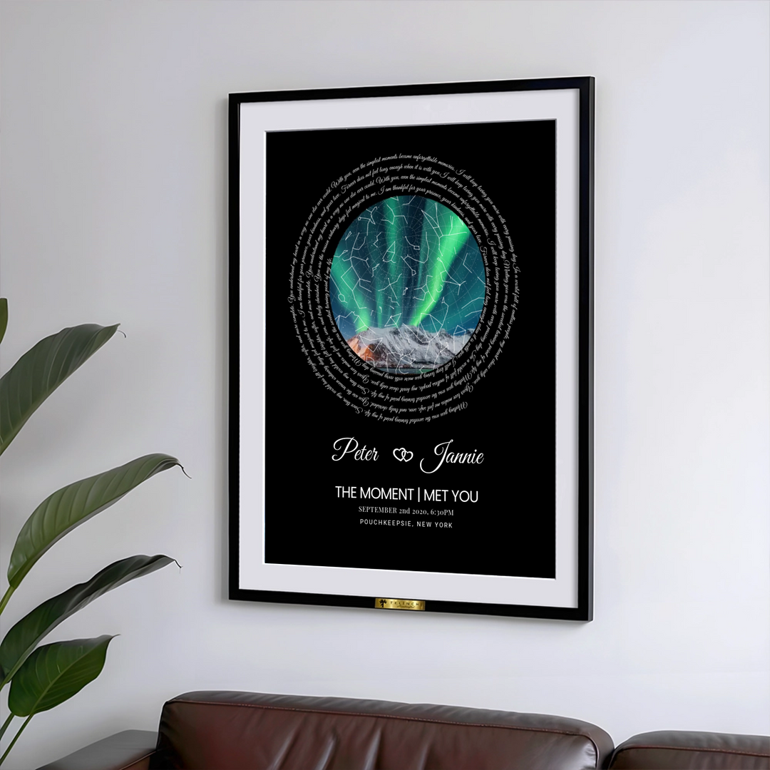 The Moment I Met You Personalized Star Map Painting - Telinchi