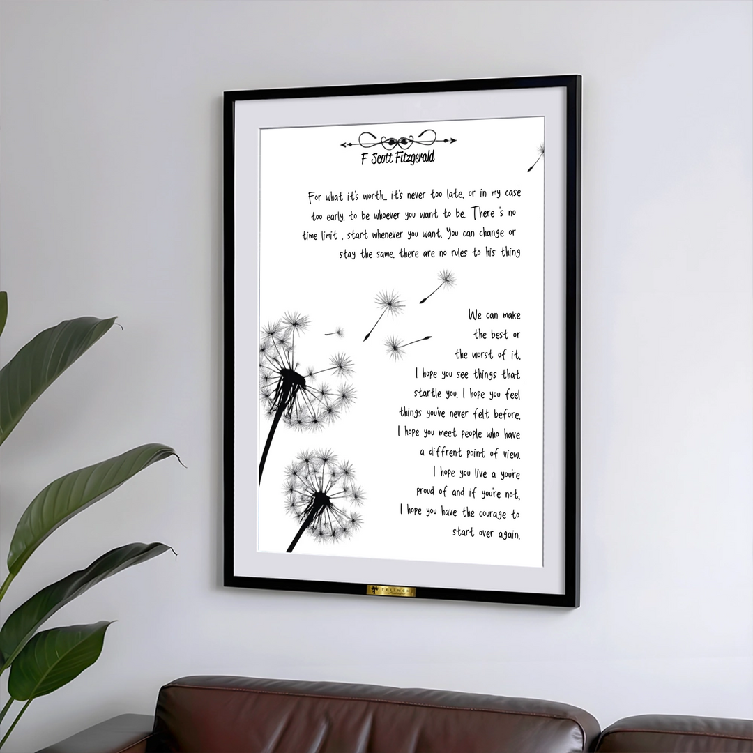 F. Scott Fitzgerald Quote Painting - Telinchi