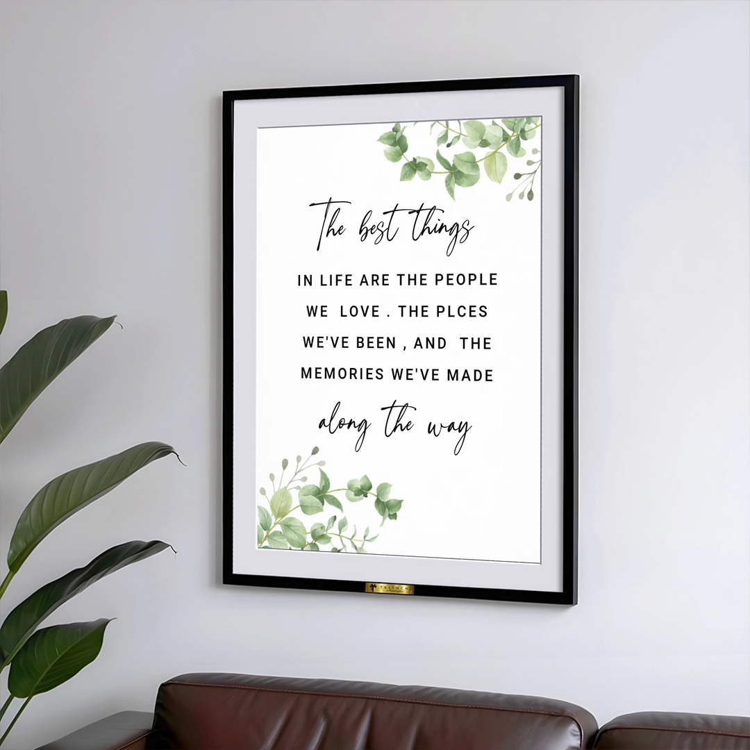 The Best Things in Life Quote Painting - Telinchi