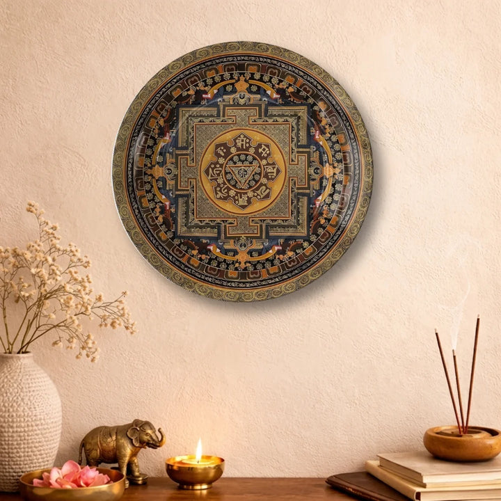 Tibetan Golden Yantra Art Plate