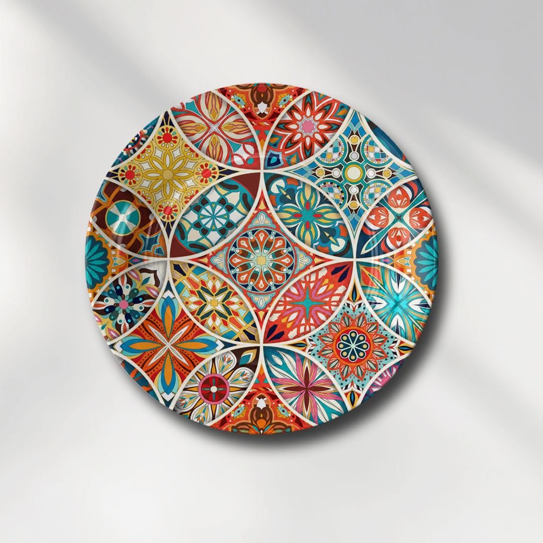 Vibrant Moroccan Floral Mosaic Mandala