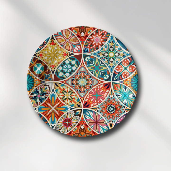 Vibrant Moroccan Floral Mosaic Mandala