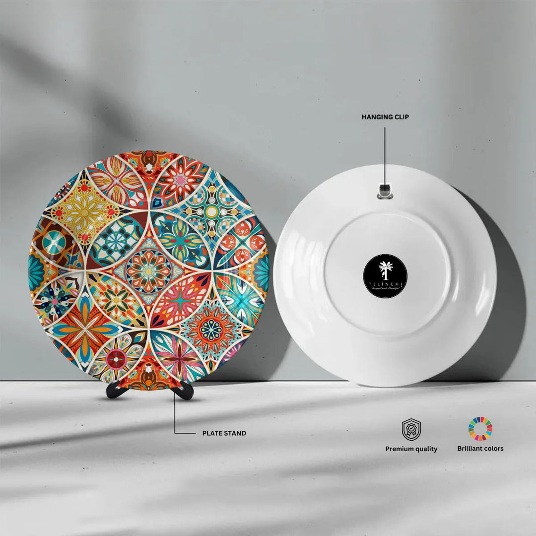 Vibrant Moroccan Floral Mosaic Mandala