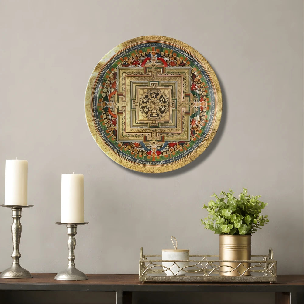 Tibetan Mandala Art Plate