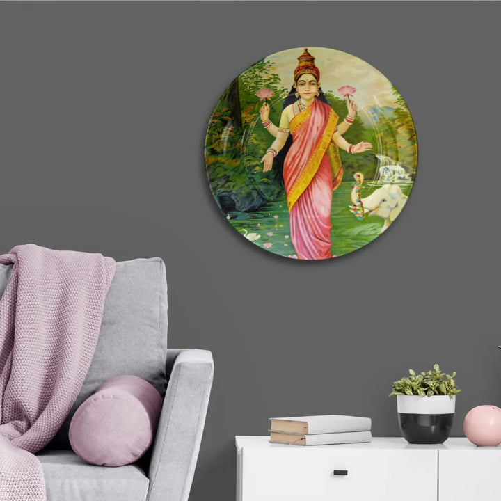 Raja Ravi Varma Goddess Ganga with Lotus – Divine Gangamata