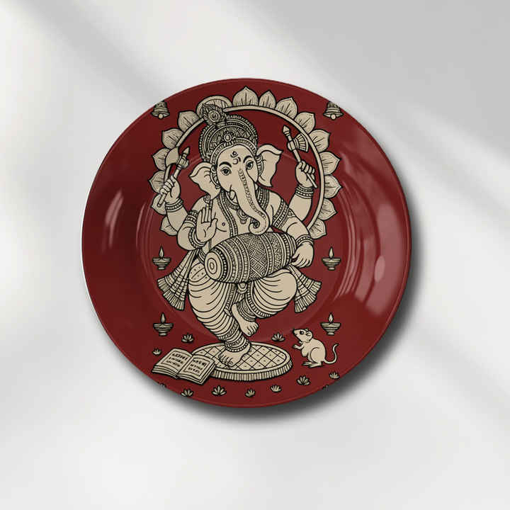 Divine Dancing Ganesha Red