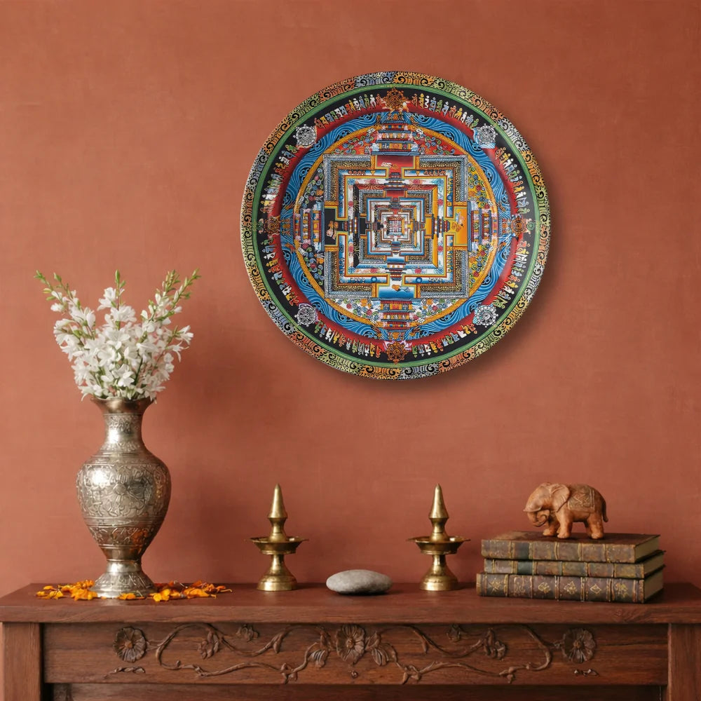 Tibetan Cosmic Mandala Art Plate
