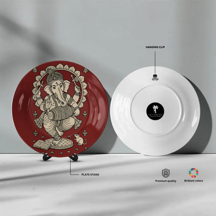 Divine Dancing Ganesha Red