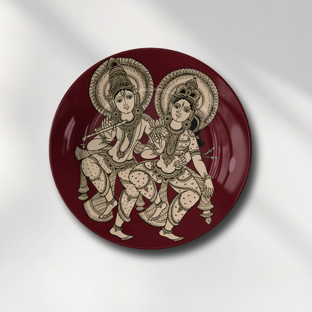 Divine Radha Krishna Classical Red