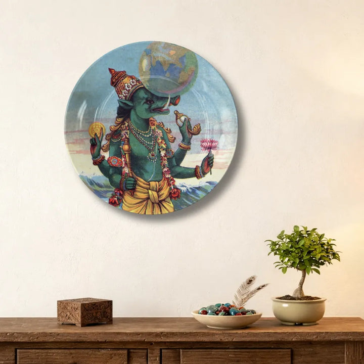 Raja Ravi Varma Varaha Avatar – Divine Protector of Earth