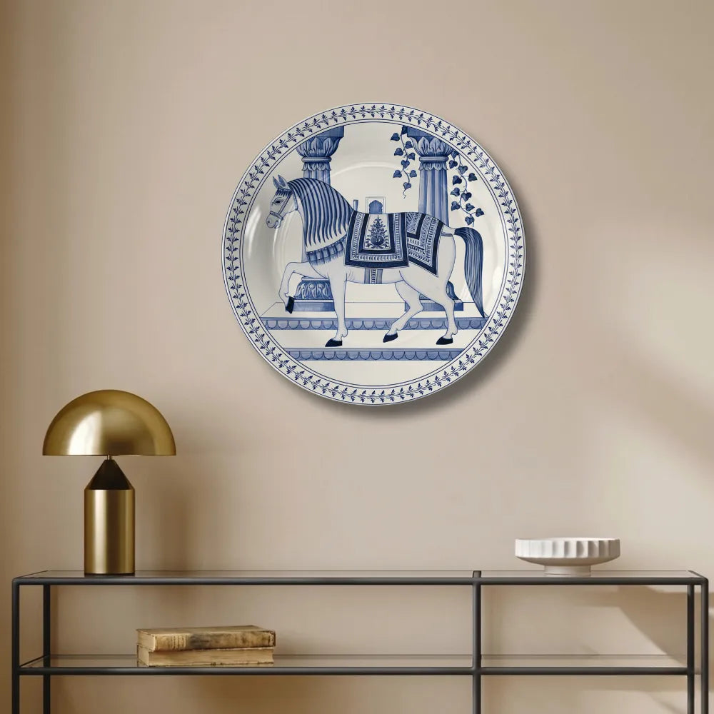 Royal Blue Pottery Horse Ceramic