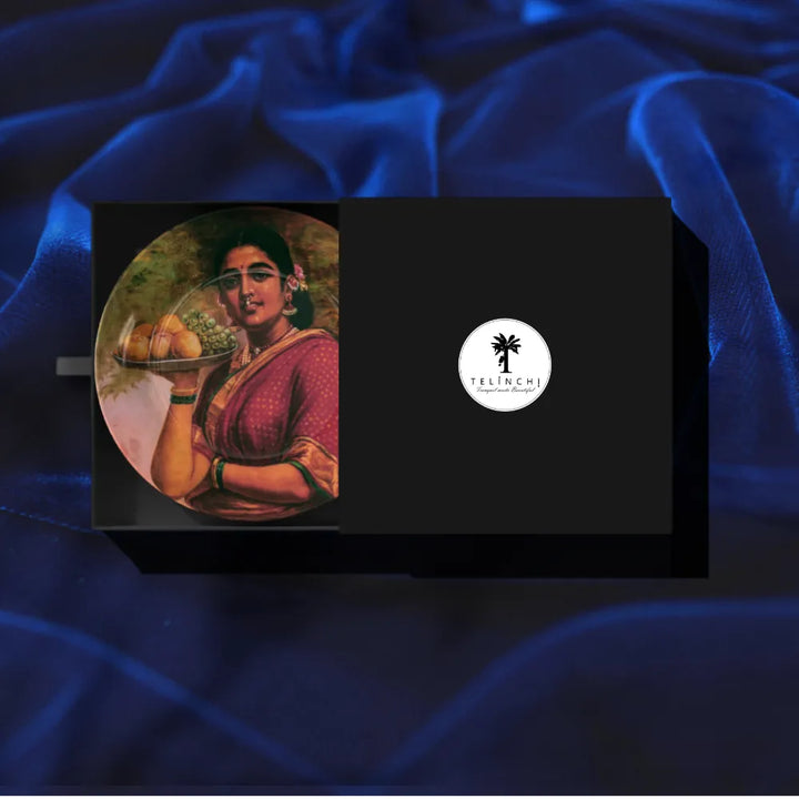 Raja Ravi Varma Inspired Lady with Fruits