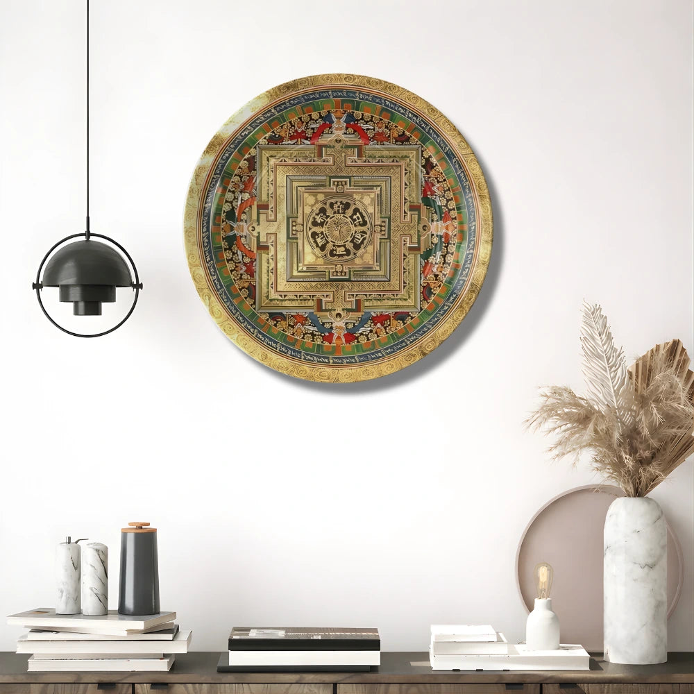 Tibetan Mandala Art Plate