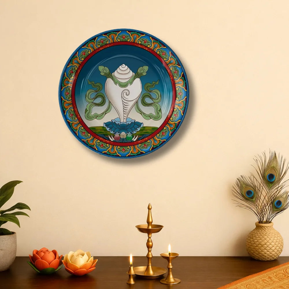 Tibetan Sacred Conch Art Plate