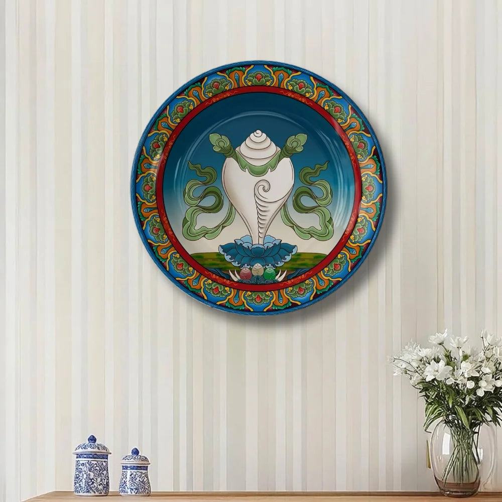 Tibetan Sacred Conch Art Plate