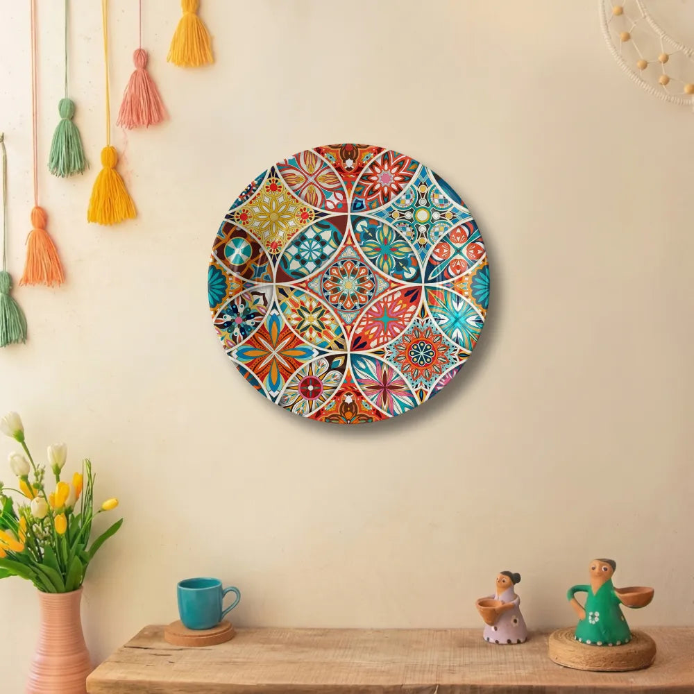 Vibrant Moroccan Floral Mosaic Mandala