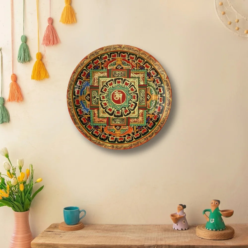 Tibetan Om Sacred Mandala Plate