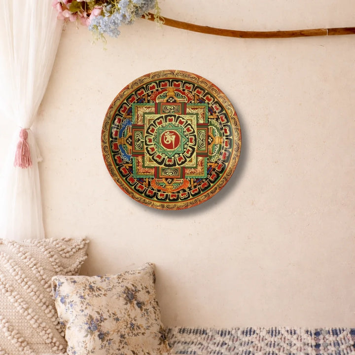 Tibetan Om Sacred Mandala Plate
