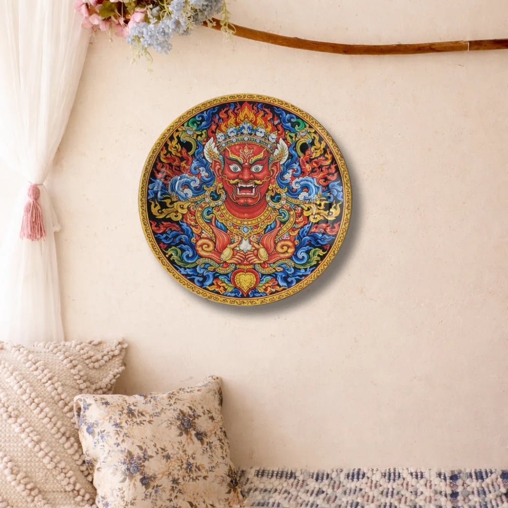 Tibetan Wrathful Deity Art Plate