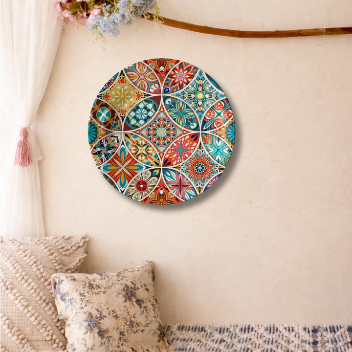 Vibrant Moroccan Floral Mosaic Mandala