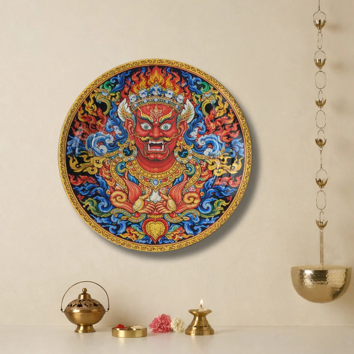 Tibetan Wrathful Deity Art Plate
