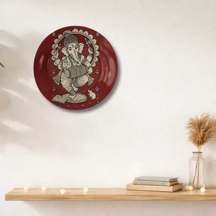 Divine Dancing Ganesha Red