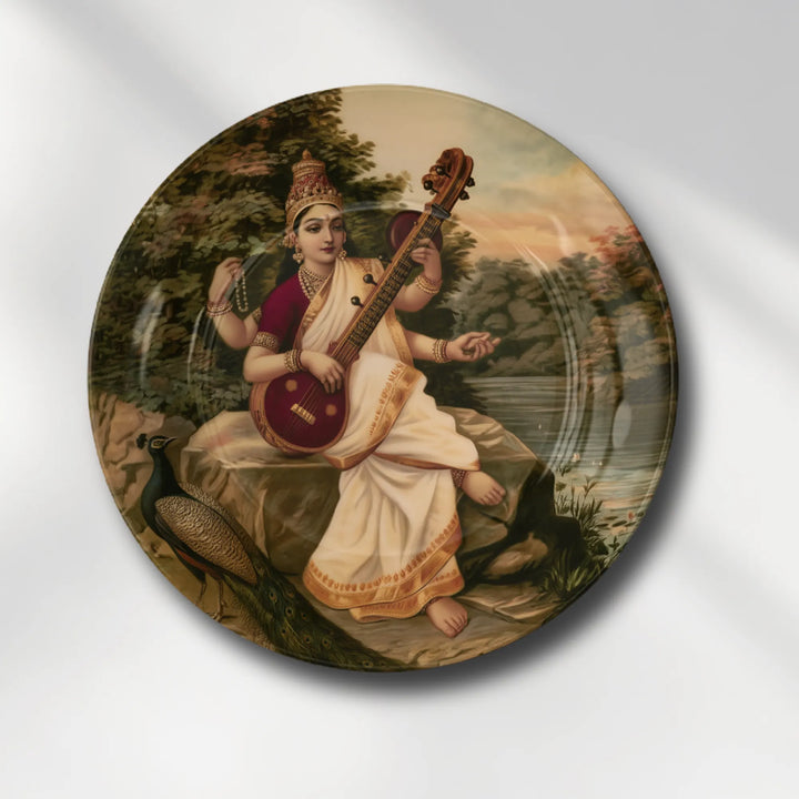 Raja Ravi Varma Goddess Saraswati with Veena