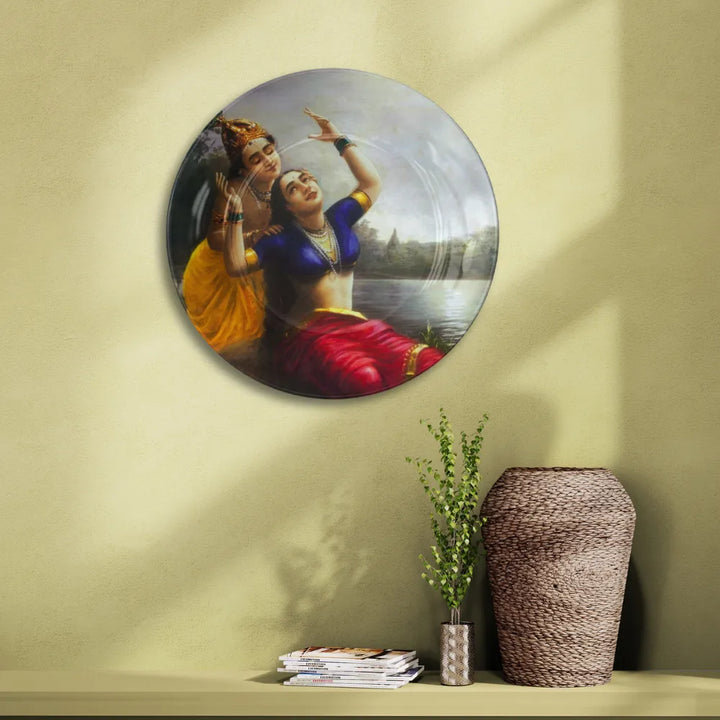 Raja Ravi Varma Radha Krishna – Divine Love & Riverside Romance