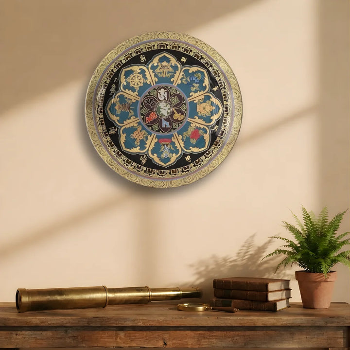 Tibetan Auspicious Mandala Art Plate