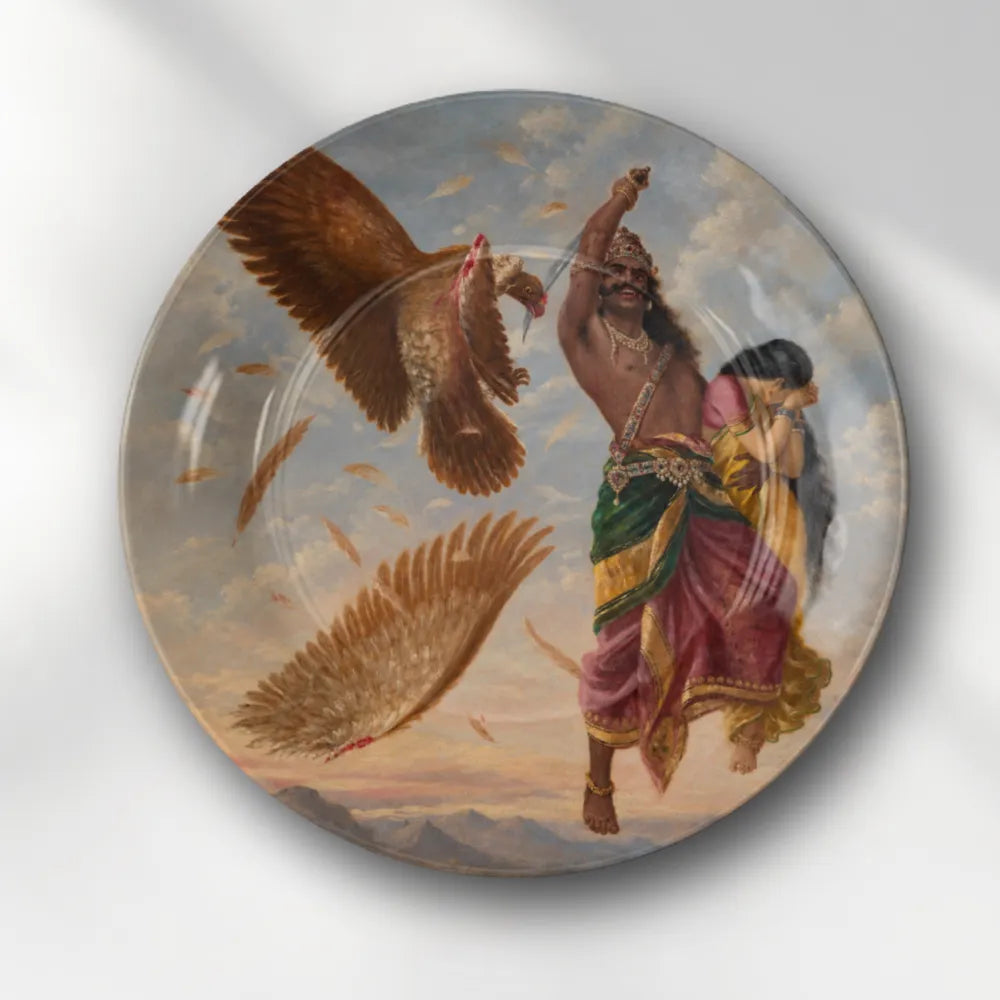 Raja Ravi Varma Ravana Abducting Sita – Jatayu Vadha