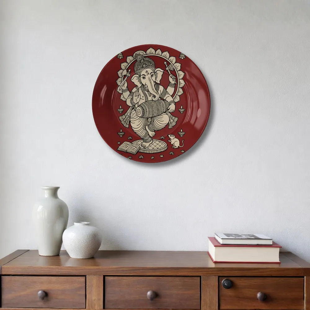 Divine Dancing Ganesha Red
