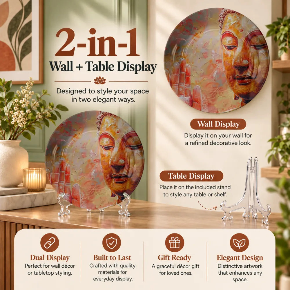 Golden Serenity Divine Face Abstract Art