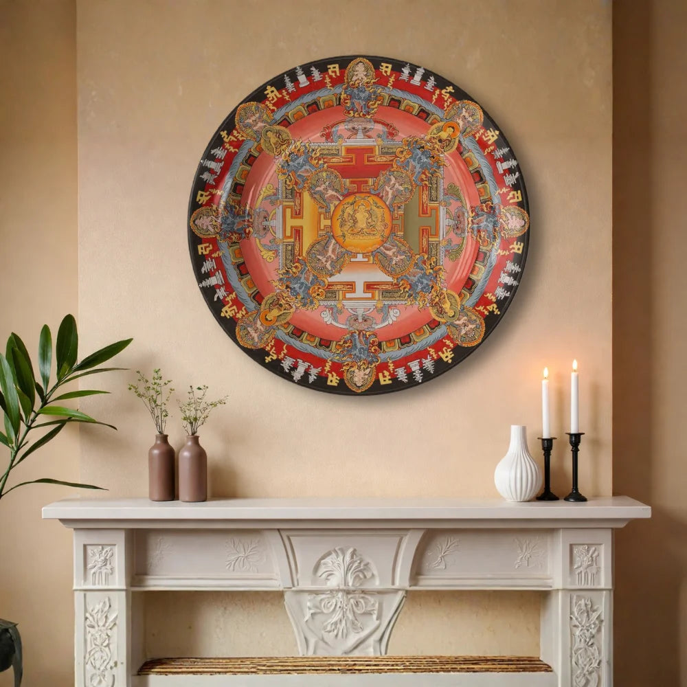 Tibetan Sacred Deity Mandala Plate
