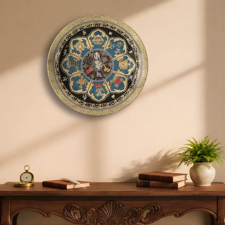 Tibetan Auspicious Mandala Art Plate