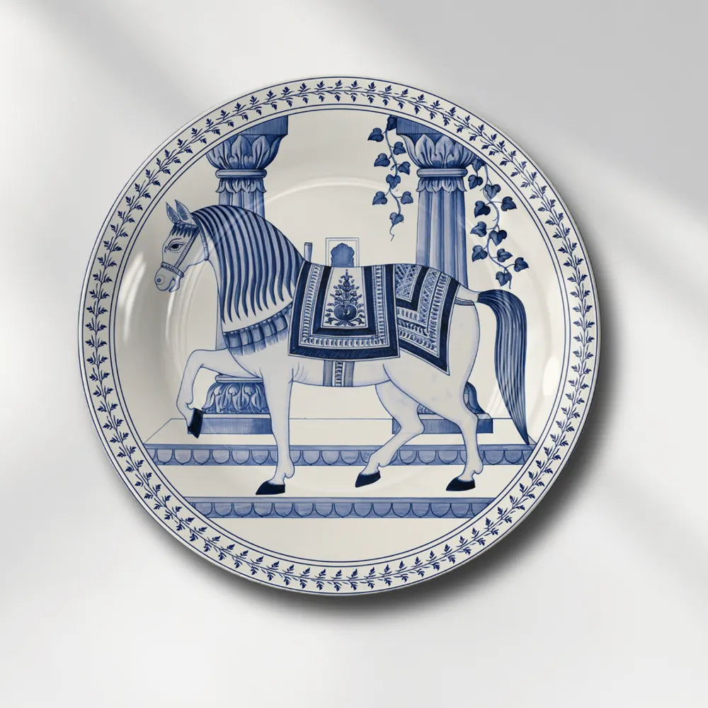 Royal Blue Pottery Horse Ceramic