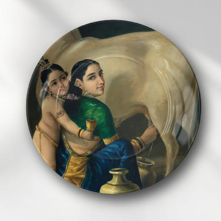 Raja Ravi Varma Yashoda Krishna – Divine Motherhood