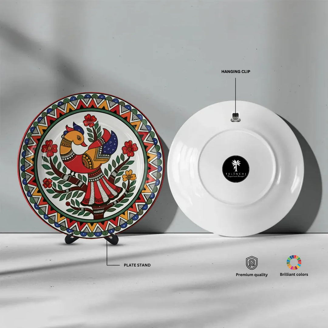 Madhubani Folk Bird & Floral