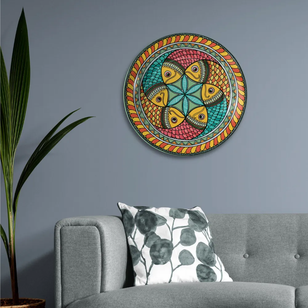 Madhubani Fish Mandala