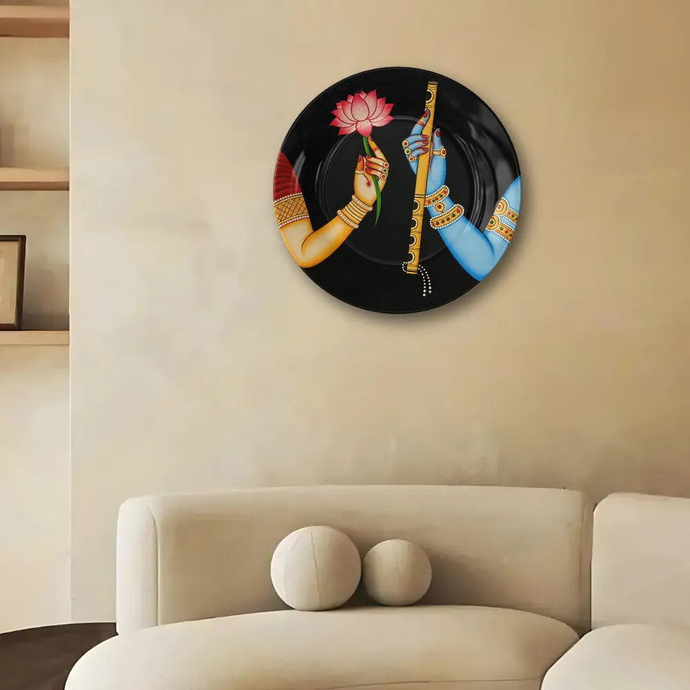 Radha Krishna Lotus & Bansuri