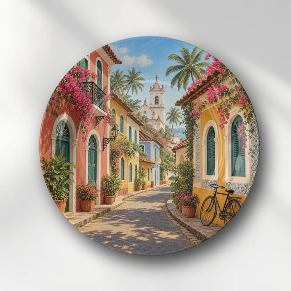 Colourful Colonial Street & Bougainvillea Charm