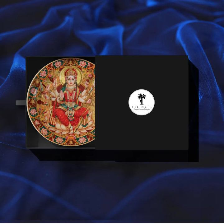 Divine Maa Durga with Lion & Golden Lotus