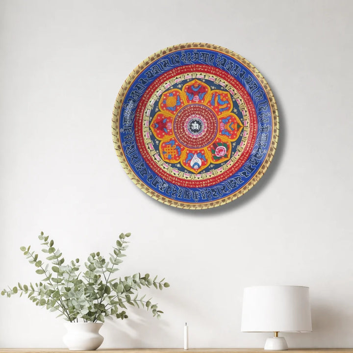 Tibetan Sacred Mantra Art Plate