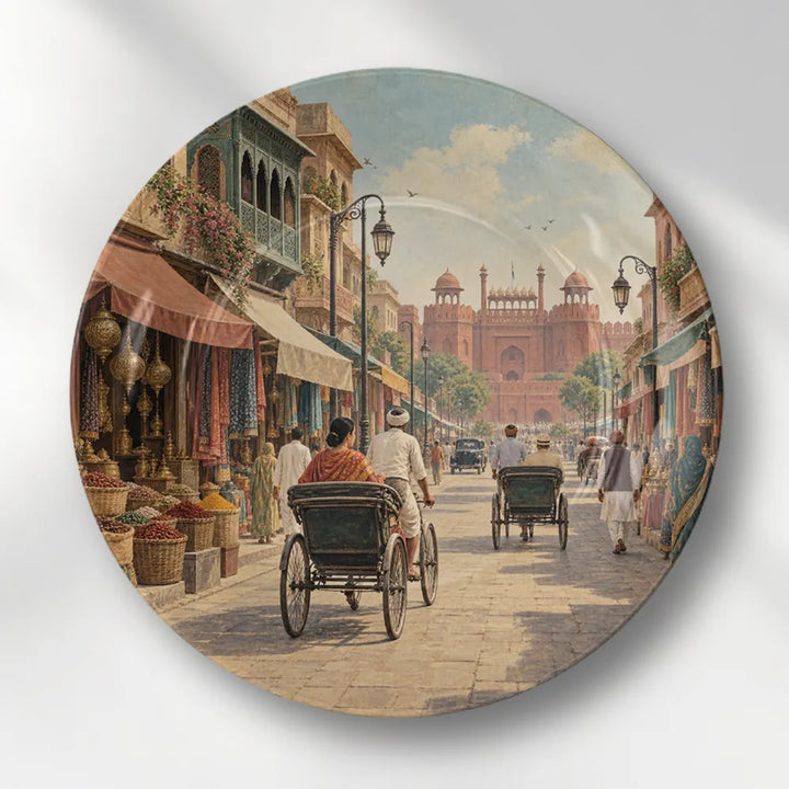 Vintage Old Delhi Bazaar & Red Fort Heritage
