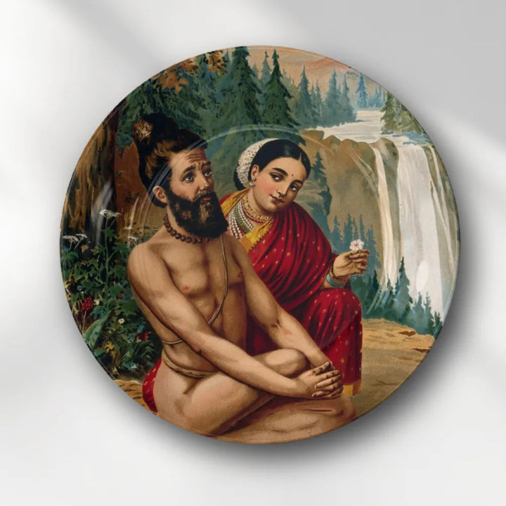 Raja Ravi Varma Vishwamitra & Menaka – Divine Love