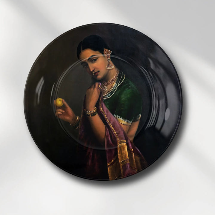 Raja Ravi Varma Inspired Lady Holding Fruit